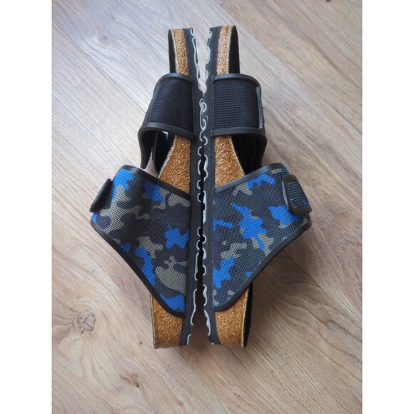 Birkenstock Rotterdam Sport Sole Blue Camo Sandals EU 42 Mens 9-9.5 Rare - Picture 12 of 14